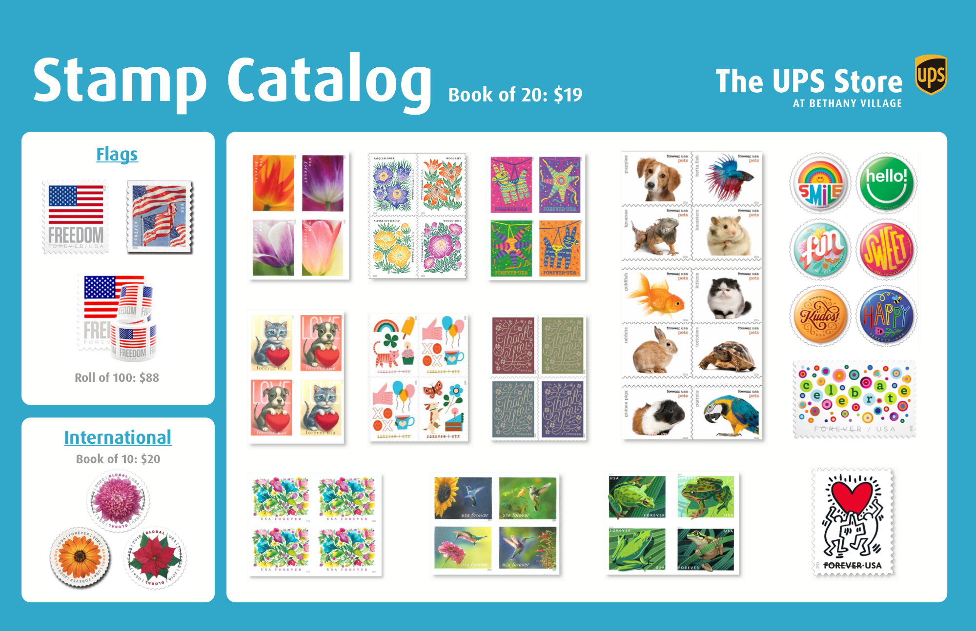 Books of 20 Stamps Catalog